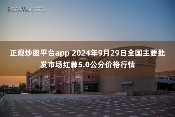 正规炒股平台app 2024年9月29日全国主要批发市场红蒜5.0公分价格行情